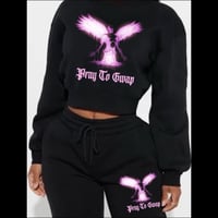 Pray To Gwap Blk Jogger Set(Pink Angel/Lp)