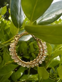 Image 1 of SOLANA — Citrine Swing Hoop Earrings