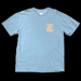 Image of S&P-“Classic Split Square” Logo Tee (Ice Blue/Wheat Org.)