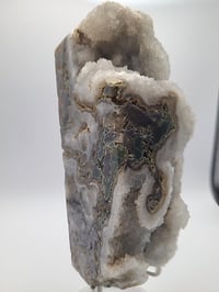 Image 2 of 2.64lb Moss Agate Druzy Rough Edge Natural Crystal Tower 