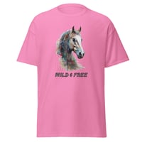 Image 4 of Unisex classic tee, Wild and Free Horse Equine Tee