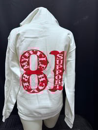 Image 2 of Women’s Skeleton Hands Hoodie  (White)