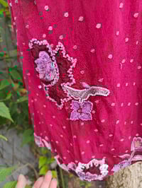 Image 4 of Mykonos sari jewel oversized waistcoat / top 10-18 red tie dye