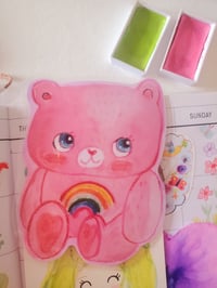 Image 1 of Pink care bear - bookmark  