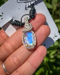 Image 1 of Rainbow Moonstone - Sterling Silver Pendant