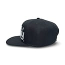 Image 3 of Worthy Script Snapback Hat Black