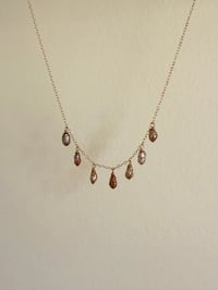 Rosy charm necklace