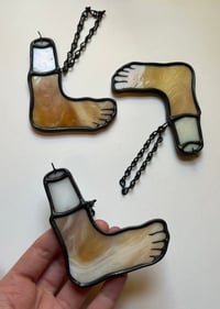 Image 3 of Stained glass good luck charm: footcandle
