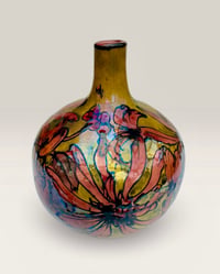 Image 4 of “Honeysuckle” reduction lustre vase