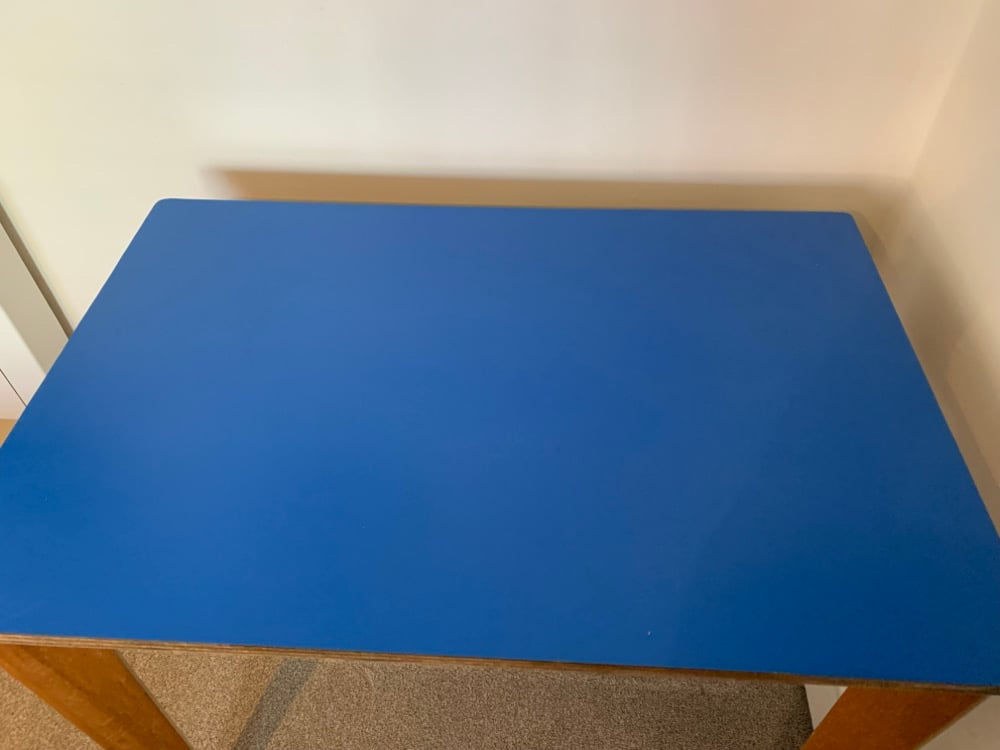 Image of Blue Formica Table