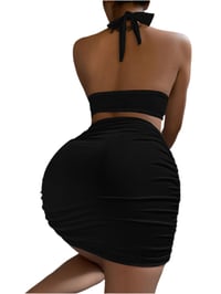 Image 6 of Women Deep V Neck & Skirt Two-piece Set