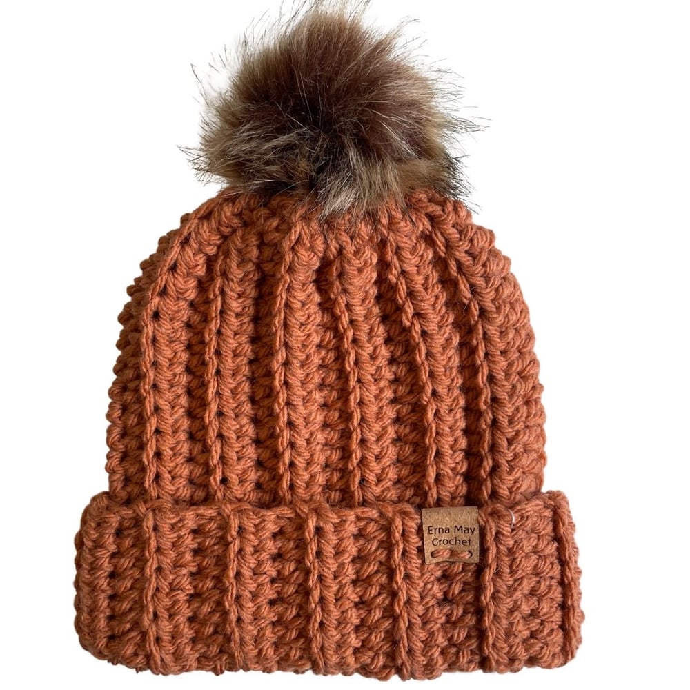 Image of Chunky Melina Beanie (grapefruit)