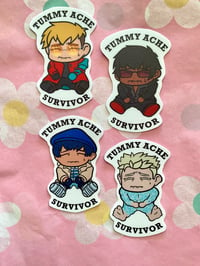 Image 1 of Trigun Stampede Vash “Tummy Ache Survivor” Sticker