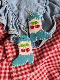Image 4 of Cherry Cowboy Boot Earrings