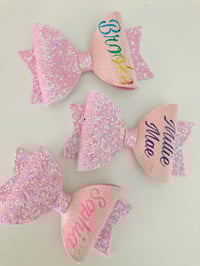 Image 1 of Personalise me pink bow 