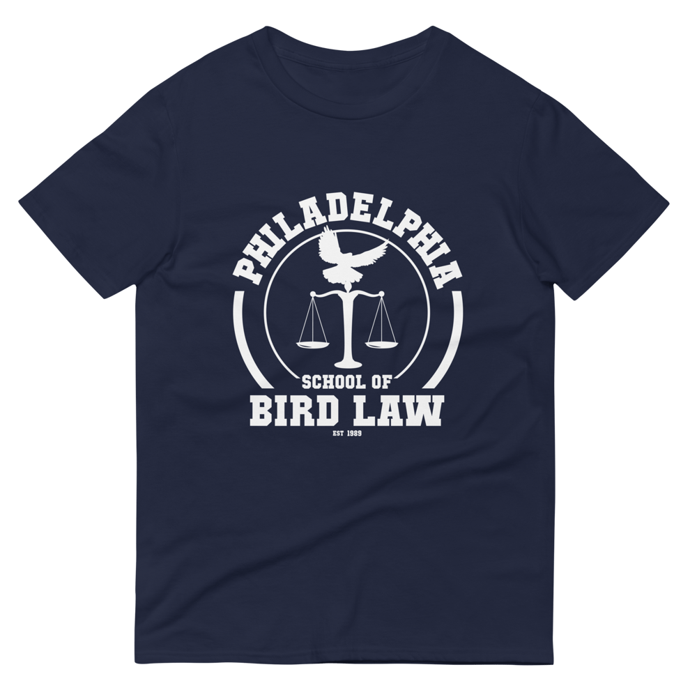 Bird Law Academy Shirt: Sunny-inspired Legal Humor T-Shirt