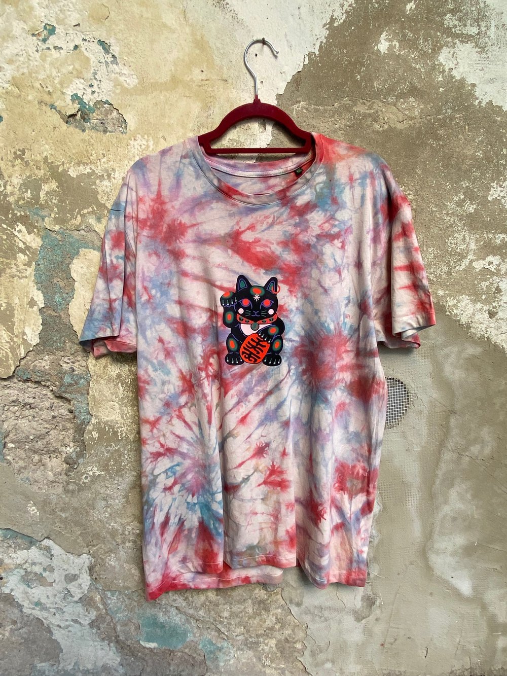 Black Cat tie-dye shirt 02