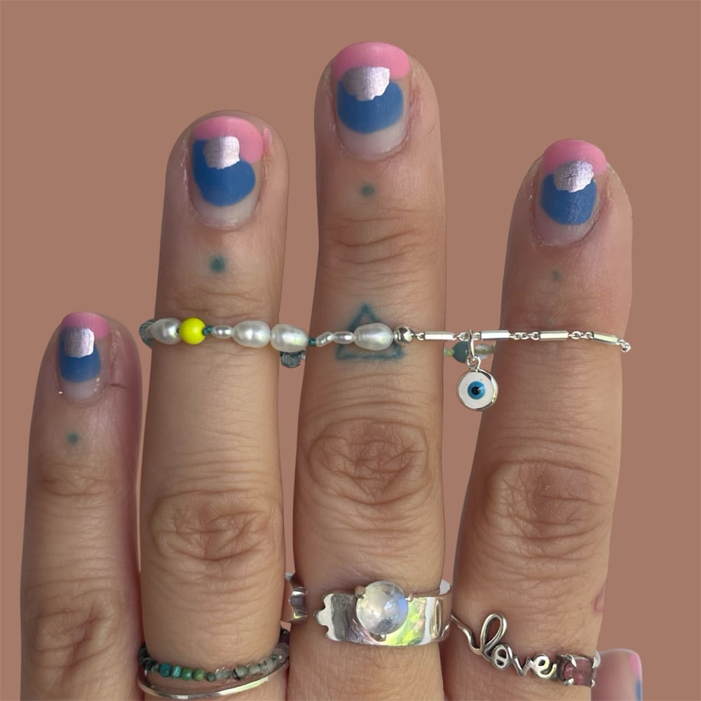 Image of Agua evil eye bracelet