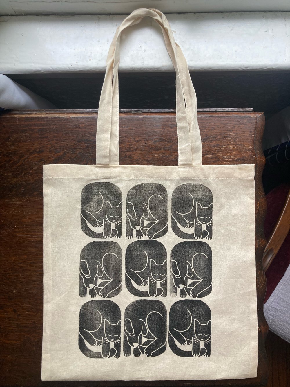 Blockprint Totebag - 'Cats And Dogs'