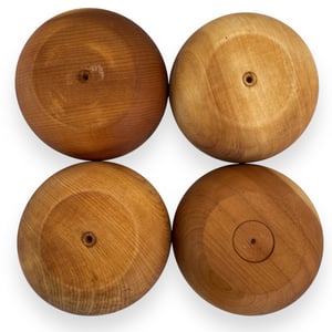 Image of SET OF 4 VINTAGE WOODEN BOWLS