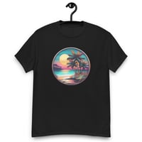 Image 3 of Unisex classic tee, Tropical Beach Sunset tee