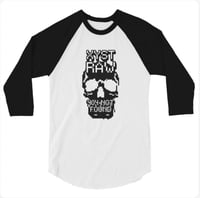 Xystraw 404 Not Found Skeleton Raglan T-Shirt