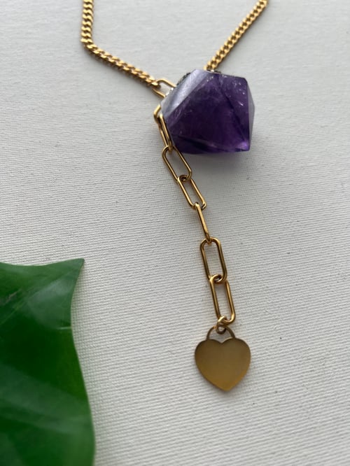 Image of DARA • Amethyst Drop Necklace