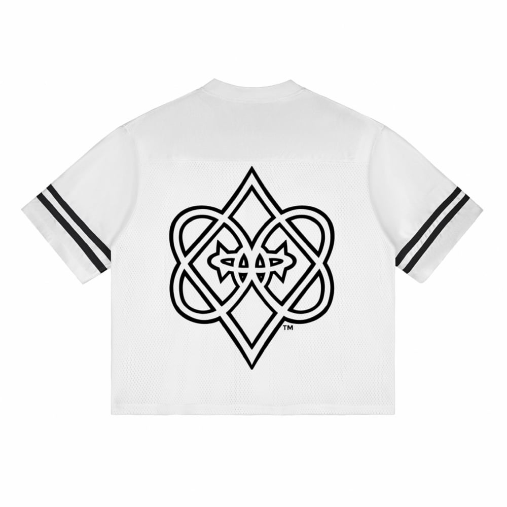 Image of SMYHF “ETERNAL HEARTS” TAPED MESH T-SHIRT  “LIGHT”