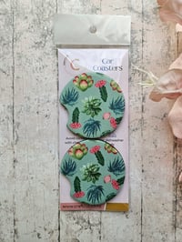 Image 3 of Succulent Car Coasters - 2 pack