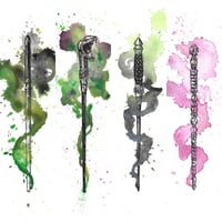 Wands set 7 (Draco, Lucius, Narcissa, Umbridge 