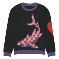 Image 3 of Heart Shark Knitted crew neck sweater