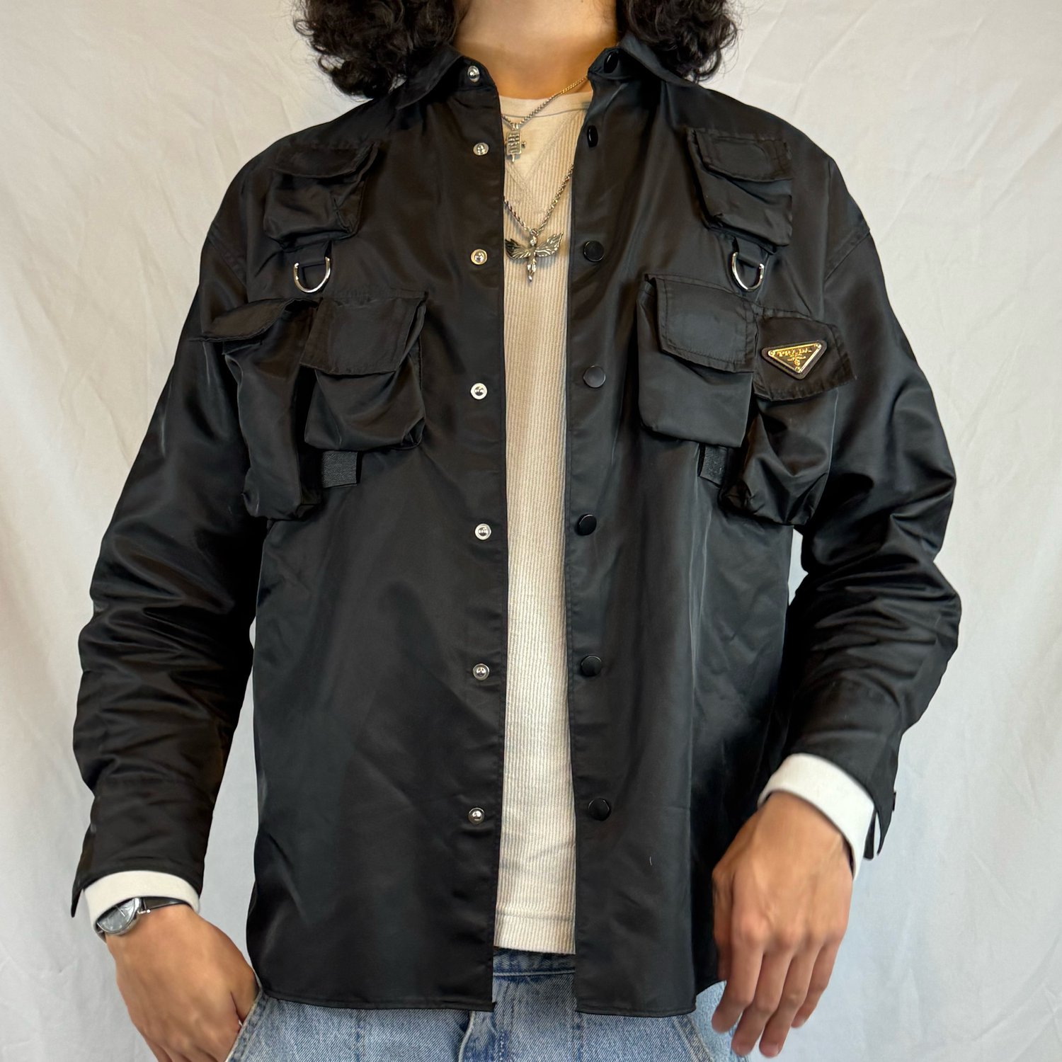 Image of Prada FW20 'Cameraman' Nylon Button-up