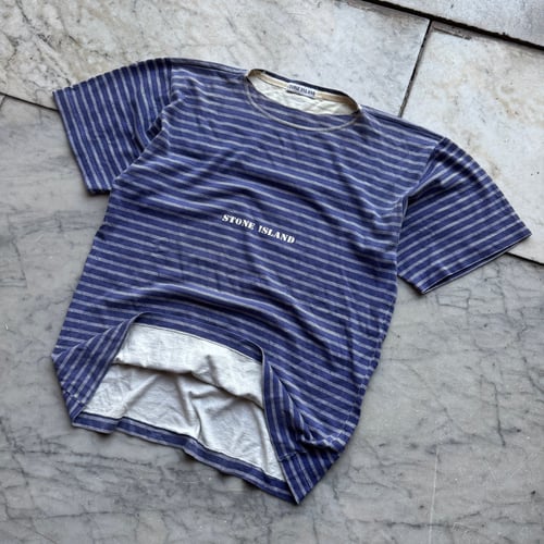 Image of S/S 1989 Stone Island striped T-shirt, size small