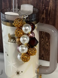 Image 1 of Starlight Shimmer Champagne, Gold and Cream Tumbler Straw Bauble
