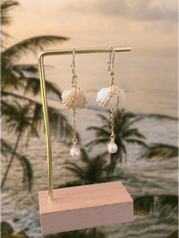 Image 2 of Shell & Pearl Dangles