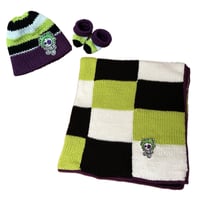 Image 4 of Baby Hat, Blanket & Booties Set, BabyBeetlejuice Design, Handmade