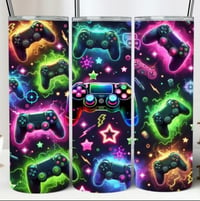 Neon gaming 20oz tumbler