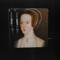 Image 2 of ‘Through The Heart’ - Stake & Pearl Earrings 