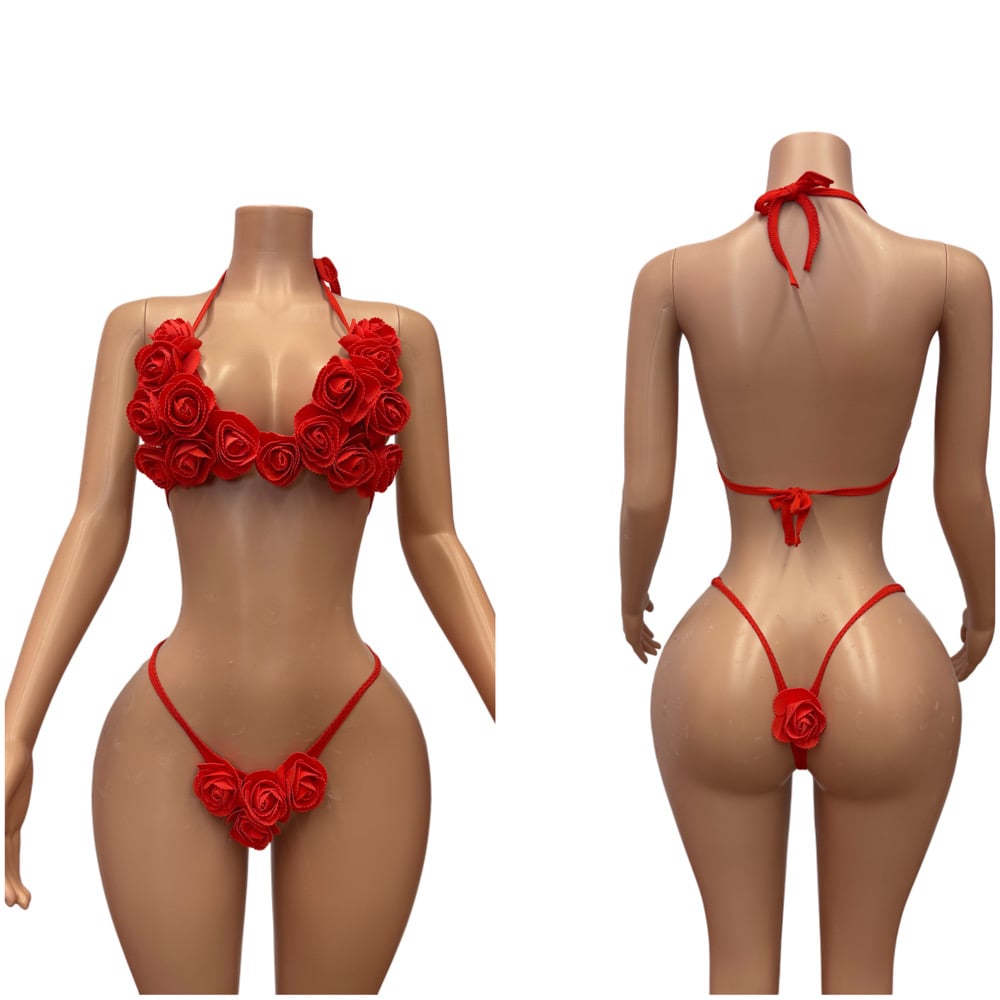 Image of RED ROSE FLOWER SET