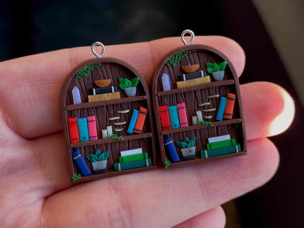 Image of Magical Bookshelf Earrings/Necklace