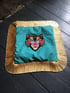 Turquoise Tiger With Gold Fringe Cushion Image 7