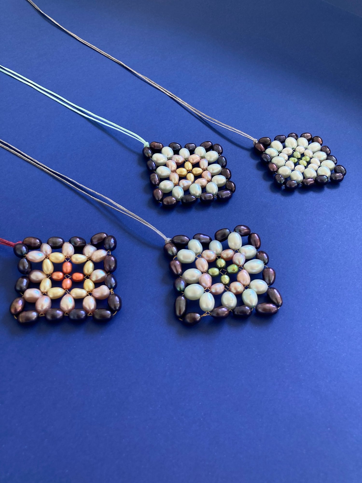 Image of Pearl Crochet Pendant I