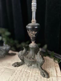 Image 4 of Paire de bougeoirs de style Empire. En cuivre, bronze et ébonite. Fin XIXEME!