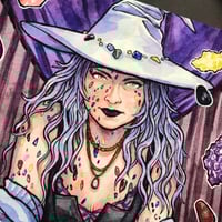 Image 2 of Gem Witch Watercolor Print