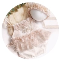 Image 1 of Newborn set for photoshoots | Sabrina | peach | off white