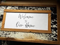 Image 4 of Western Styled Cowhide Sign #2