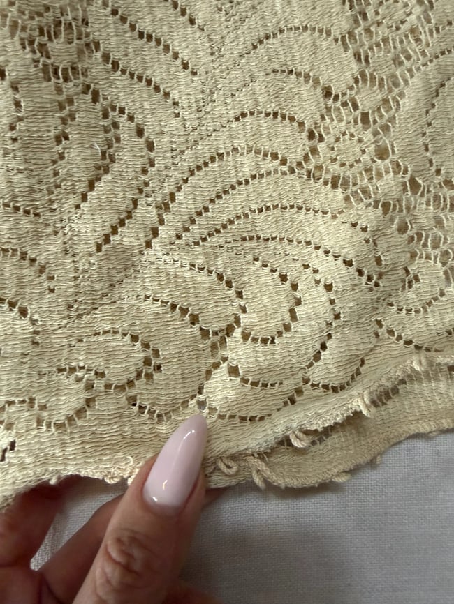 vintage cotton crochet lace angel sleeve dress