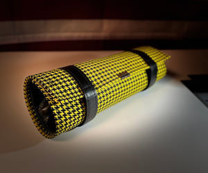 Image of Yellow houndstooth duffle and tool roll