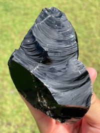 Image 1 of Raw Black Obsidian Chunk #1813