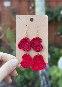 Image 1 of Double Valentine’s Heart Earrings